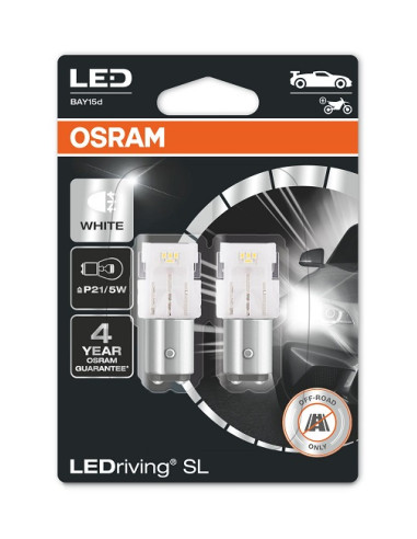 ŻARÓWKA SAMOCHODOWA 7528DWP-02B LEDRIVING SL P21/5W* BAY15D 6000K 