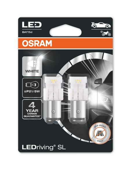 ŻARÓWKA SAMOCHODOWA 7528DWP-02B LEDRIVING SL P21/5W* BAY15D 6000K 