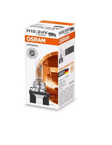 ŻARÓWKA SAMOCHODOWA 64177 20/60W 24V PGJ23T-1 H15 