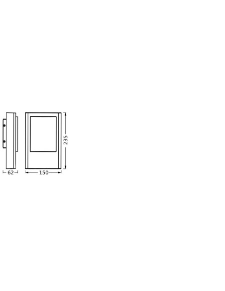 KINKIET ZEWNĘTRZNY Endura Style Entrance WALL Dark Gray 