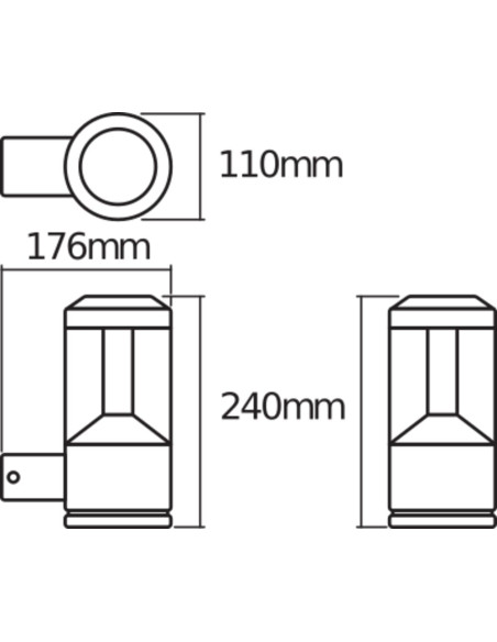 KINKIET ZEWNĘTRZNY ENDURA STYLE LANTERN MODERN 12W DARK GRAY 