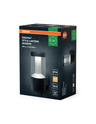 KINKIET ZEWNĘTRZNY ENDURA STYLE LANTERN MODERN 12W DARK GRAY 