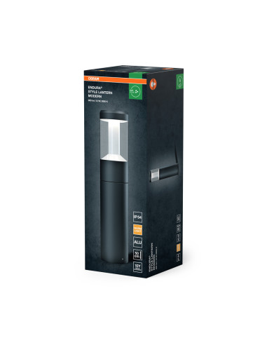 SŁUPEK OGRODOWY ENDURA STYLE LANTERN MODERN 50CM 12W DARK GRAY 