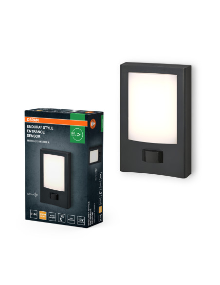 KINKIET ZEWNĘTRZNY Endura Style Entrance WALL Sensor Dark Gray 