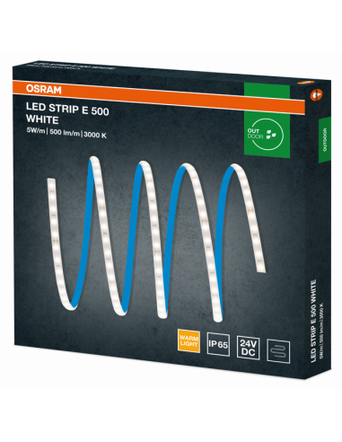 TAŚMA LS E-500/830/5 3000K ciepła biała 25W 24V 2500LM LED STRIP ECO IP65 PASEK LED
