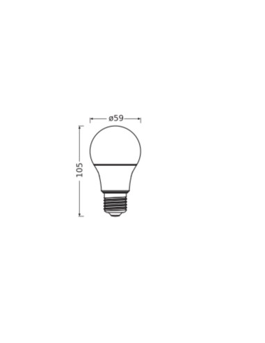 ŻARÓWKA LED VALUE RF CLA60 7W 2700K ciepła biała 806LM FIL FR E27 
