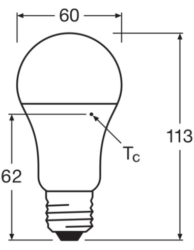 ŻARÓWKA LED VALUE RF CLA75 7,5W 4000K neutralna biała 1055LM FIL FR E27  
