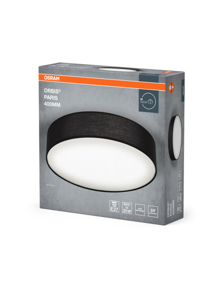 PLAFON LED ORBIS PARIS 400 2XE27 BK  