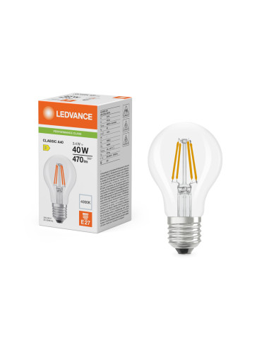 ŻARÓWKA LED P CLA40 3,4W 4000K neutralna biała E27 FIL CL 470LM 