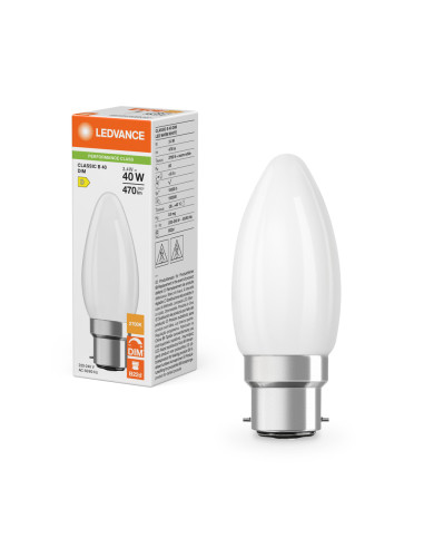 ŻARÓWKA LED P CLB40 DIM 3,4W 2700K ciepła biała B22D FIL FR 470LM 