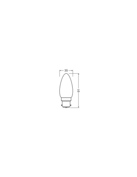 ŻARÓWKA LED P CLB40 3,4W 2700K ciepła biała B22D FIL FR 470LM 