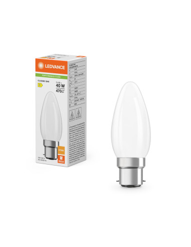 ŻARÓWKA LED P CLB40 3,4W 2700K ciepła biała B22D FIL FR 470LM 