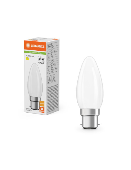 ŻARÓWKA LED P CLB40 3,4W 2700K ciepła biała B22D FIL FR 470LM 