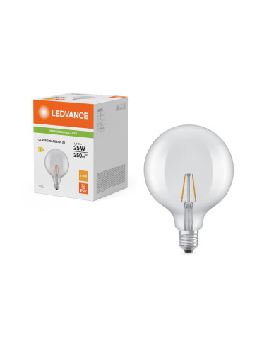 ŻARÓWKA LED P GLOBE125 25 1,8W 2700K ciepła biała E27 FIL CL 250LM 
