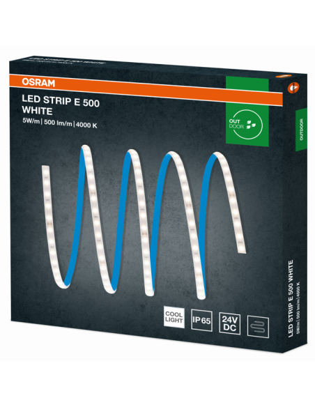 TAŚMA LS E-500/840/5 4000K neutralna biała 25W 24V 2500LM LED STRIP ECO IP65 PASEK LED