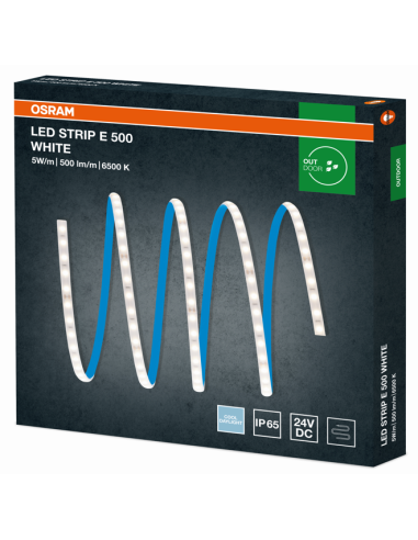 TAŚMA LS E-500/865/5 6500K zimna biała 25W 24V 2500LM LED STRIP ECO IP65 PASEK LED 