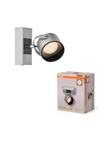KINKIET LED DECOR SPOT JUPITER 130MM 5.8W 3000K ciepła biała SILVER 1 SPOT 