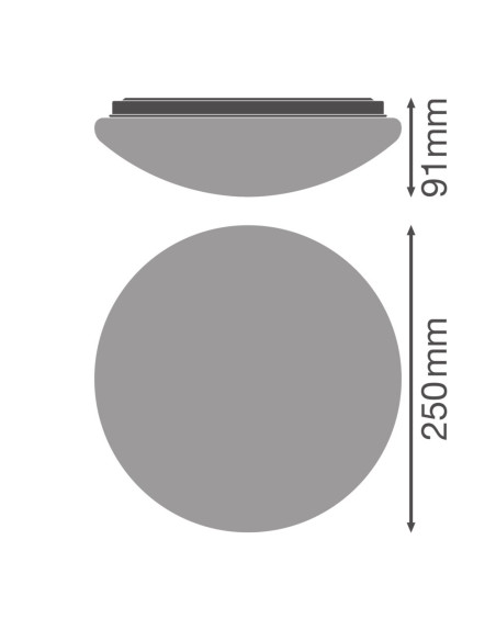 PLAFON LED CEILING  ESSENTIAL 250 E27 WT 