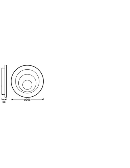 PLAFON LED ORBIS SPIRAL ROUND 365 38W 3000K ciepła biała WT 