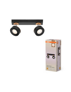 OPRAWA SUFITOWA LED DECOR SPOT PLUTO 2X4.8W 3000K ciepła biała BK 