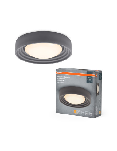 PLAFON LED ORBIS CONCRETE 400MM 18W 3000K ciepła biała CLICK DIM GRAY 
