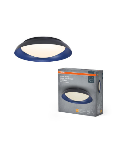PLAFON LED ORBIS PLATE 480MM 45W 3000K ciepła biała CLICK DIM BLACK AND BLUE 