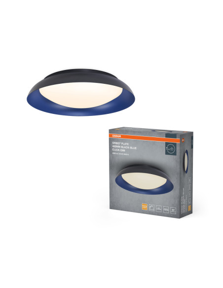PLAFON LED ORBIS PLATE 480MM 45W 3000K ciepła biała CLICK DIM BLACK AND BLUE 