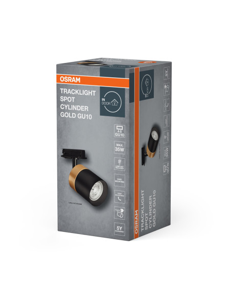 OPRAWA SZYNOWA TRACKLIGHT SPOT CYLINDER GD BK GU10 