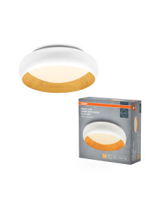 PLAFON LED ORBIS LIVIA 300MM 16W 3000K ciepła biała CLICK DIM WHITE AND WOOD DECOR 