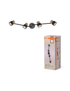 OPRAWA SUFITOWA LED DECOR SPOT CORK DIM 4X3.4W 2700K ciepła biała GU10 BK 