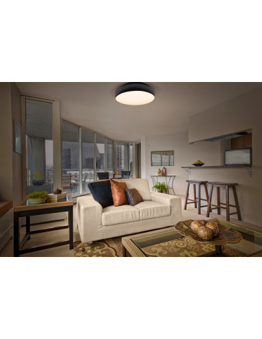 PLAFON LED ORBIS LIVIA 300MM 16W 3000K ciepła biała CLICK DIM BLACK AND WHITE 