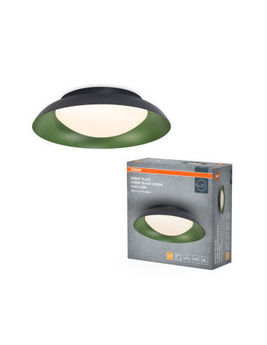 PLAFON LED ORBIS PLATE 310MM 19W 3000K ciepła biała CLICK DIM BLACK AND GREEN 