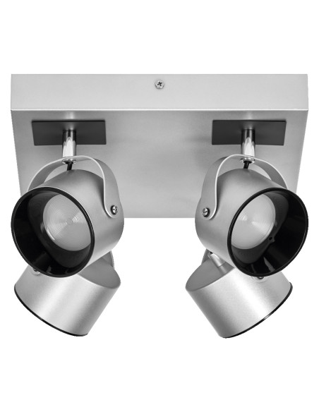 OPRAWA LED DECOR SPOT JUPITER PLATE 260X260 22W 3000K ciepła biała SILVER 4 SPOT 