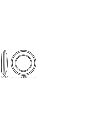 PLAFON LED ORBIS BERLIN 390 24W 3000K ciepła biała SI 