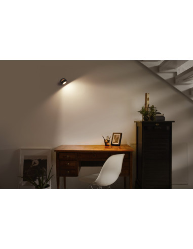 KINKIET LED DECOR SPOT PLUTO 1X4.8W 3000K ciepła biała BK 