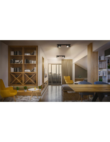 OPRAWA SUFITOWA LED DECOR SPOT MERCURY DIM 4X3.4W 2700K ciepła biała GU10 BK 