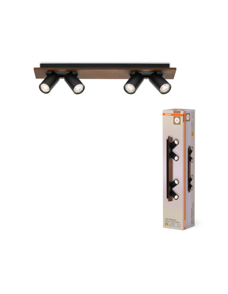 OPRAWA SUFITOWA LED DECOR SPOT MERCURY DIM 4X3.4W 2700K ciepła biała GU10 BK 