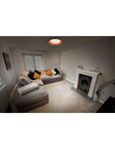 PLAFON LED ORBIS PLATE 430MM 35W 3000K ciepła biała CLICK DIM BLACK AND ORANGE 