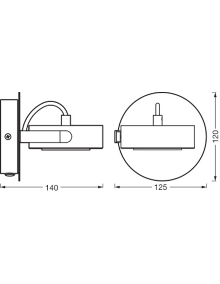 KINKIET LED DECOR SPOT VENUS 1X5.5W 3000K ciepła biała BK 
