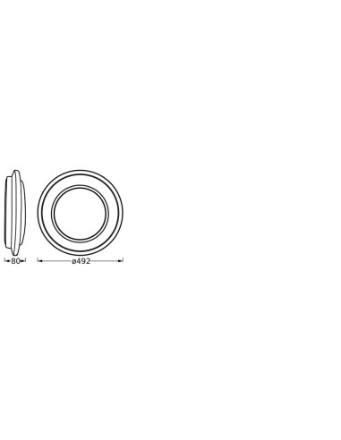 PLAFON LED ORBIS BERLIN 490 36W 3000K ciepła biała SI 