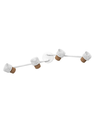 OPRAWA SUFITOWA LED DECOR SPOT CORK DIM 4X3.4W 2700K ciepła biała GU10 WH 