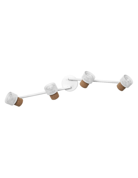 OPRAWA SUFITOWA LED DECOR SPOT CORK DIM 4X3.4W 2700K ciepła biała GU10 WH 