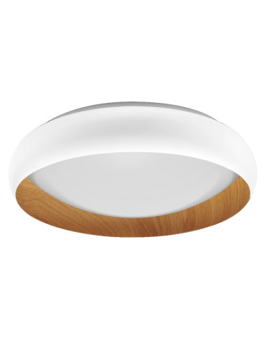 PLAFON LED ORBIS LIVIA 430MM 24W 3000K ciepła biała CLICK DIM WHITE AND WOOD DECOR 