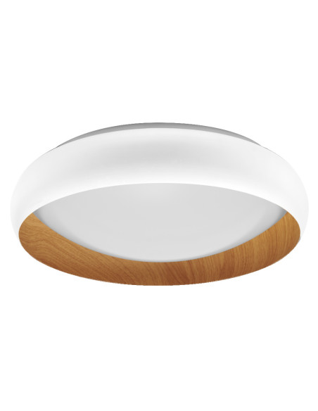 PLAFON LED ORBIS LIVIA 430MM 24W 3000K ciepła biała CLICK DIM WHITE AND WOOD DECOR 