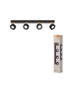 OPRAWA SUFITOWA LED DECOR SPOT PLUTO 4X4.8W 3000K ciepła biała BK 