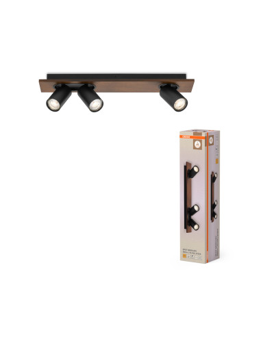 OPRAWA SUFITOWA LED DECOR SPOT MERCURY DIM 3X3.4W 2700K ciepła biała GU10 BK 