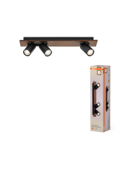 OPRAWA SUFITOWA LED DECOR SPOT MERCURY DIM 3X3.4W 2700K ciepła biała GU10 BK 