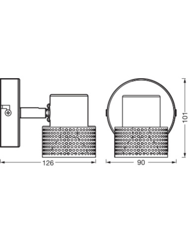 KINKIET LED DECOR SPOT CORK DIM 1X3.4W 2700K ciepła biała GU10 BK 