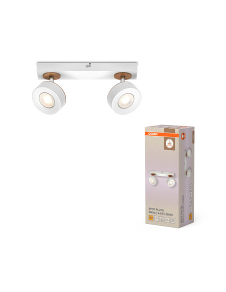 OPRAWA SUFITOWA LED DECOR SPOT PLUTO 2X4.8W 3000K ciepła biała WT 