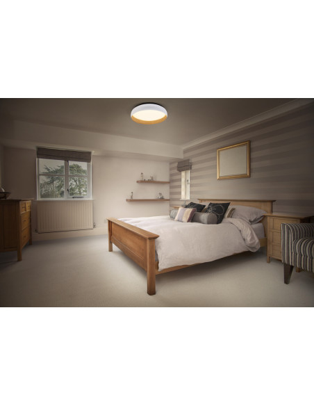 PLAFON LED ORBIS LIVIA 520MM 36W 3000K ciepła biała CLICK DIM WHITE AND WOOD DECOR 